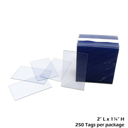 500 Gondola Shelf Insert Strips, Clear Plastic Tag Shelf Label Holders, 2" to 3.5" L
